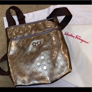 Salvatore Ferragamo Gold Crossbody Bag